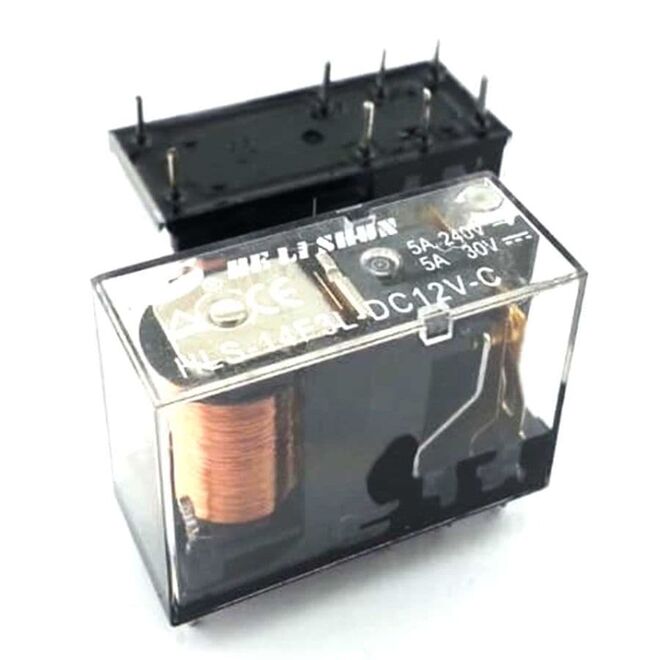 12 V 5 A Çift Kontak Röle - HLS-14F3L-DC12V-C - 1