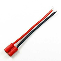 14AWG - 3.5mm Bullet Konnektör Dişi - 10 cm Silikon Kablo 
