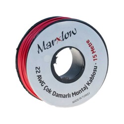 Marxlow 15 Metre Çok Damarlı Montaj Kablosu - Kırmızı 