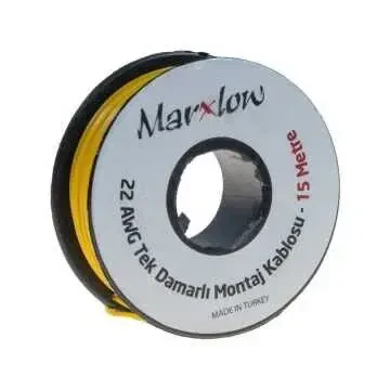 Marxlow 15 Metre Çok Damarlı Montaj Kablosu - Sarı 