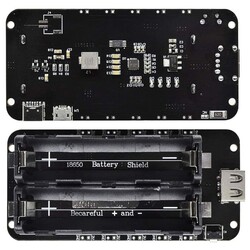 2'li Anahtarlı 18650 Lityum Pil Yuvası V8 Mikro USB - 3