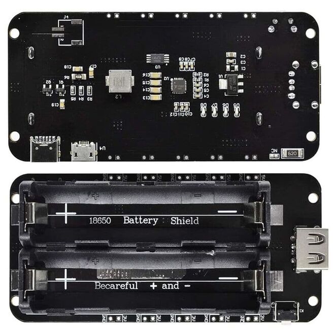 2'li Anahtarlı 18650 Lityum Pil Yuvası V8 Mikro USB - 3