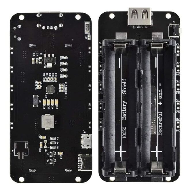 2'li Anahtarlı 18650 Lityum Pil Yuvası V8 Mikro USB - 4