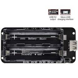 2'li Anahtarlı 18650 Lityum Pil Yuvası V8 Mikro USB - 5
