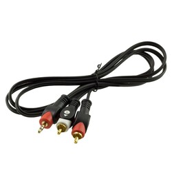 2 RCA Erkek - 3.5 MM Stereo Erkek 1.5 Metre - Power Master
