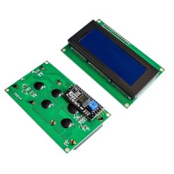 20x4 LCD Display - Blue Display with I2C Solder 