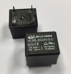 HELISHUN 24 V 10 A Tek Kontak Röle - HLS8L-DC24V-S-C - HELISHUN