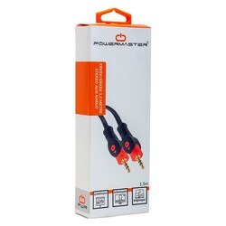 3.5 MM Male / Male 1.5 Mt Stereo AUX Cable with Box - 3