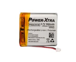3.7V 1000mAh Li-Po Pil (Lityum Polimer Pil) - Soketli 