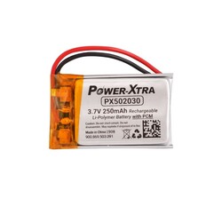 3.7V 250mAh Li-Po Pil (Lityum Polimer Pil) - Soketsiz - Power-Xtra