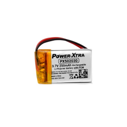 3.7V 250mAh Li-Po Pil (Lityum Polimer Pil) - Soketli - Power-Xtra