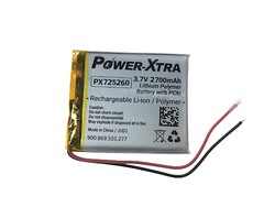 3.7V 2700mAh Li-Po Pil (Lityum Polimer Pil) - Soketsiz - Power-Xtra