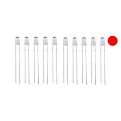 3mm Transparent Red Led Package - 10 