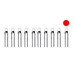 5mm Transparent Red Led Package - 10 