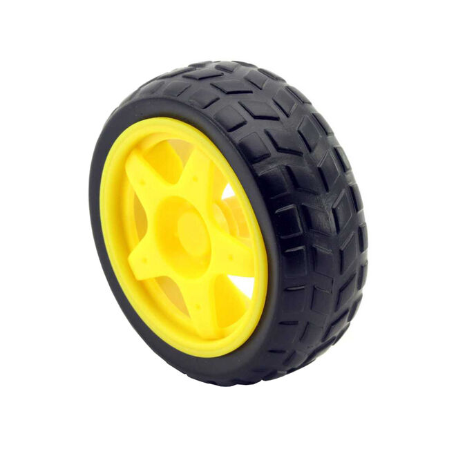 6 V 250 RPM Motor Compatible Wheels - Yellow Wheel - 1