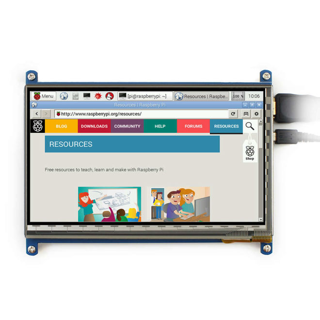 WaveShare 7 Inch HDMI Kapasitif Dokunmatik LCD Ekran - 800x480 (B) - 2