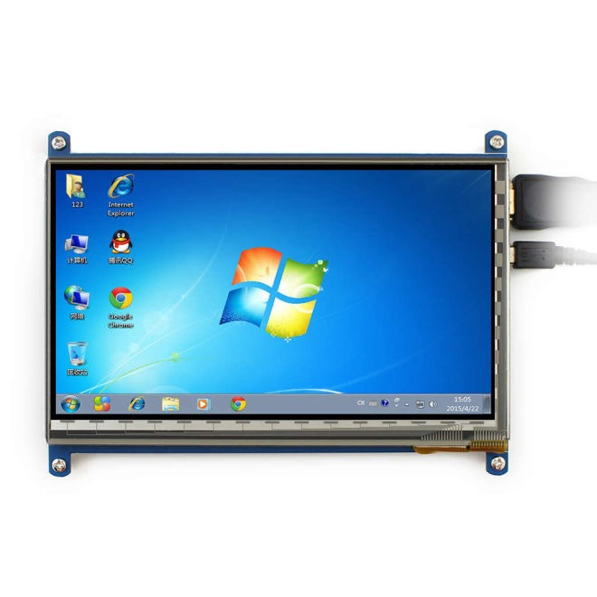 WaveShare 7 Inch HDMI Kapasitif Dokunmatik LCD Ekran - 800x480 (B) - 4