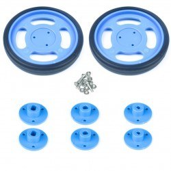 70x11 mm Mavi Renk Geçmeli Tekerlek Seti - 2