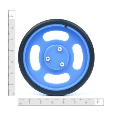 70x11 mm Mavi Renk Geçmeli Tekerlek Seti - 3