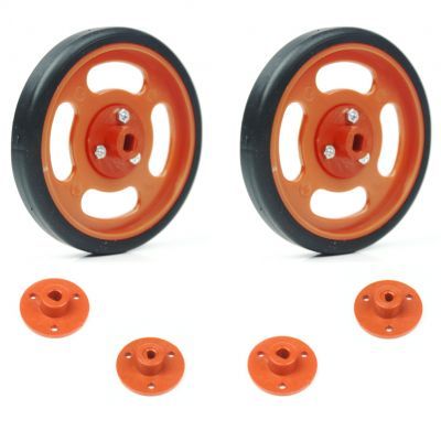 70x11 mm Turuncu Renk Geçmeli Tekerlek Seti - 1