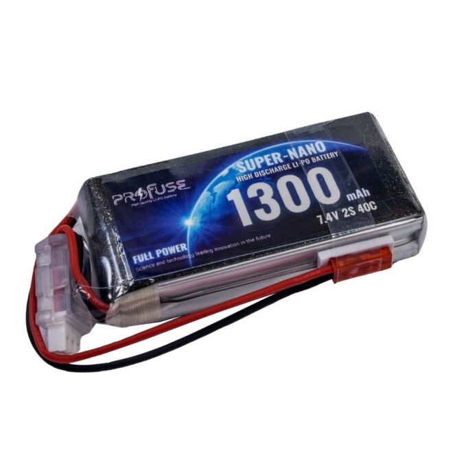 7.4 V 2S Lipo Batarya-Pil 1300 mAh 40C - 1