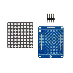 8x8 1.2 Inch Küçük I2C Bağlantılı Led Matris (Kırmızı) - Adafruit
