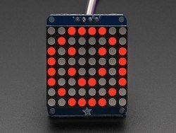 8x8 1.2" Small I2C LED Matrix (Red) - 3