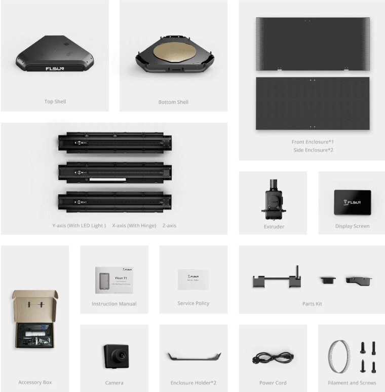 FLSUN T1 Ultra High-Speed 3D Printer Package İncluded