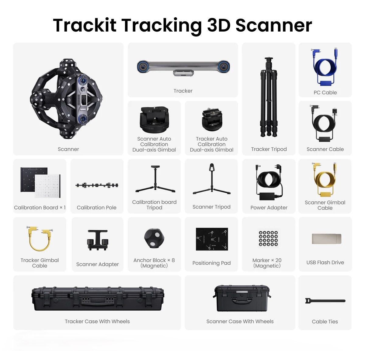 Revopoint Trackit 3D Tarayıcı Parçaları