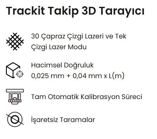 Revopoint Trackit 3D Tarayıcı Özellikleri