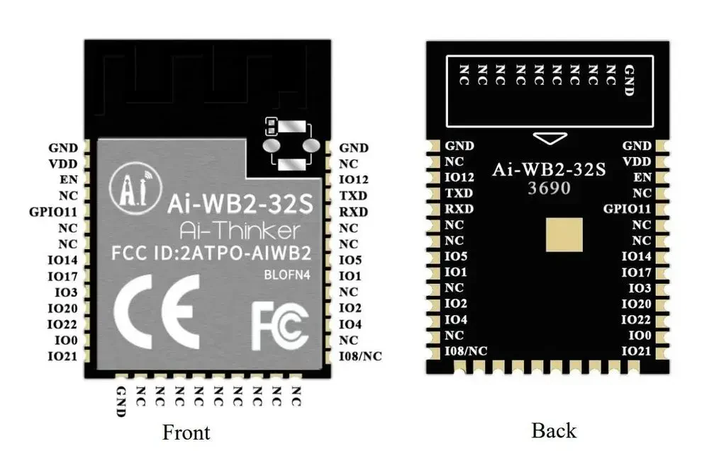 Ai-WB2-32S WiFi ve Bluetooth Modülü 