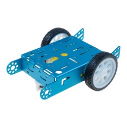 Aluminum Alloy 2WD Robot Chassis - Blue 