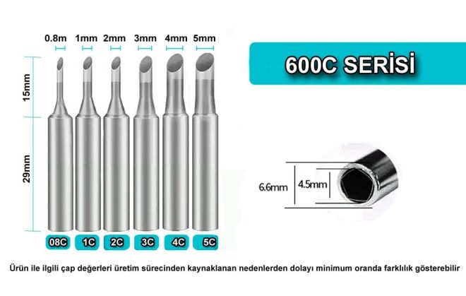 Bakon 600-5C Soldering Iron Tip - 1 piece - 2