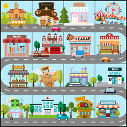 Bee-Bot® ve Blue-Bot Mahallemiz Matı - Türkçe - Bee-Bot