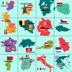 Bee-Bot® ve Blue-Bot Ülkeler Matı - Türkçe - Bee-Bot