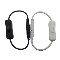DC Adapter Extension Cable with Switch Key (White) 