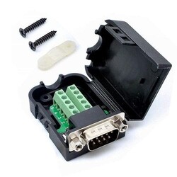DE-9 (DB-9) Male Plug to Terminal Block Breakout 