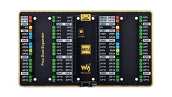 Dual GPIO Expander for Raspberry Pi Pico - Two Sets of Male Headers - 4