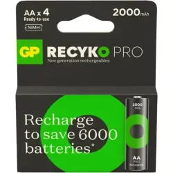 GP ReCyko 4’lü 2000 mAh Şarjlı AA Kalem Pil 