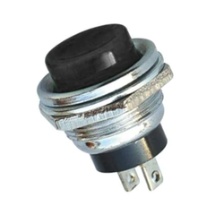 IC180 Metal Big Coloured Button - Black - Robotistan