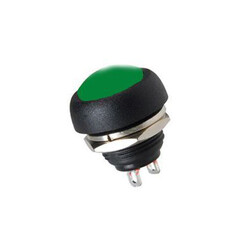 IC184 Plastic Coloured Mushroom Type Button - Green 