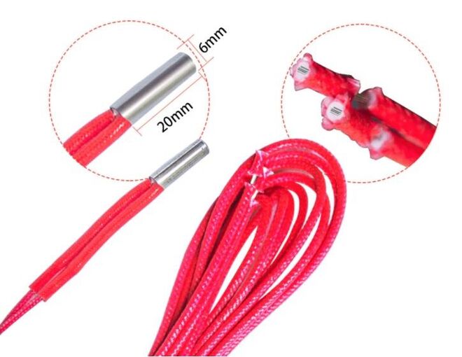 Isıtıcı Fişek 6x20mm 12V 40W 1m - 3