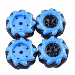 Mecanum Wheel Set 60mm-K - Blue (4 Pieces) 