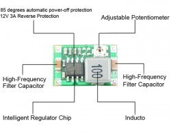 Mini Adjustable 2A Step-Down Voltage Regulator - 4