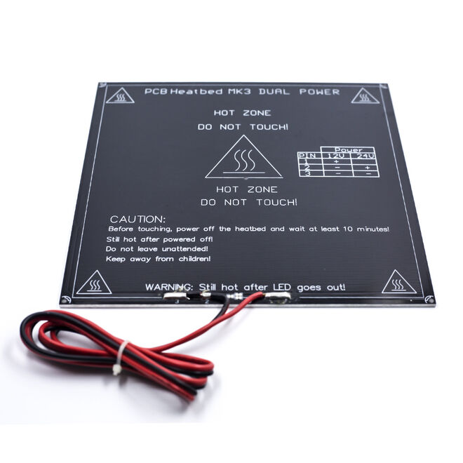 MK3 Alüminyum Baskı Yatağı - 300x200x3mm - 12V Heatbed - 2