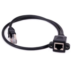 Panel Mount Ethernet Extension Cable 