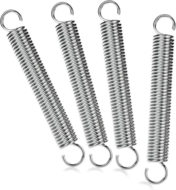 Paslanmaz Çelik Çift Kancalı Uzatma Gergi Yayı 4x24mm - 4 lü Paket - 1