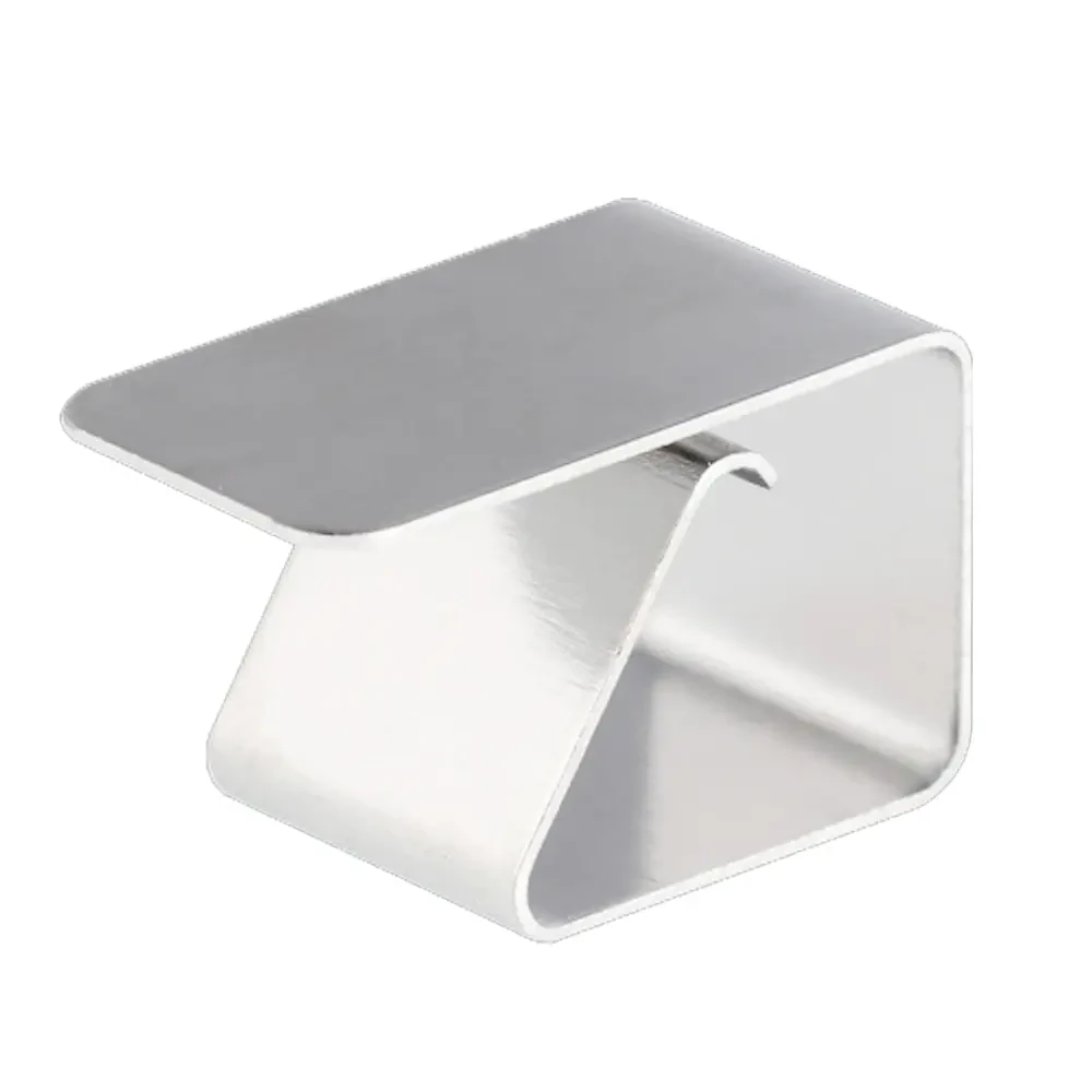 Paslanmaz Çelik Ultrabase Cam Sabitleme Klipsi - 3