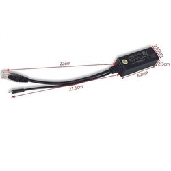 PoE Splitter with MicroUSB Plug - Isolated 12W - 5V 2.4 Amp - 3