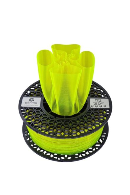 Porima 3D 1,75 mm PETG Transparent Filament - Neon Yellow - 1